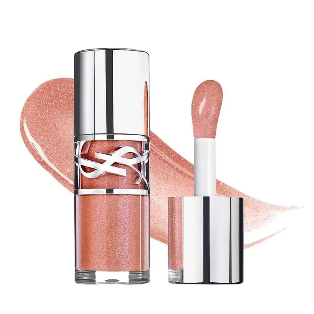 YSL Loveshine Plumping Lip Oil Gloss 12 Honey Moon Shimmer Pink